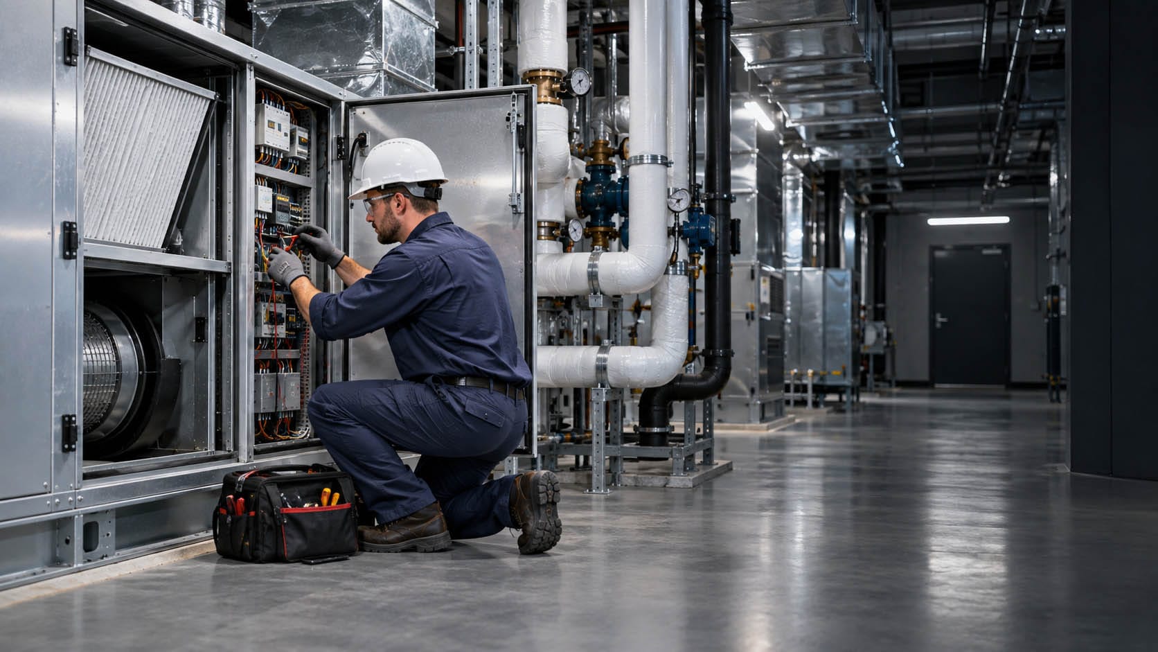 Commercial HVAC Marietta equipment serving a local business property.